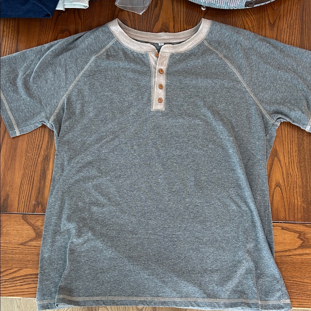 Gray Henley T-Shirt